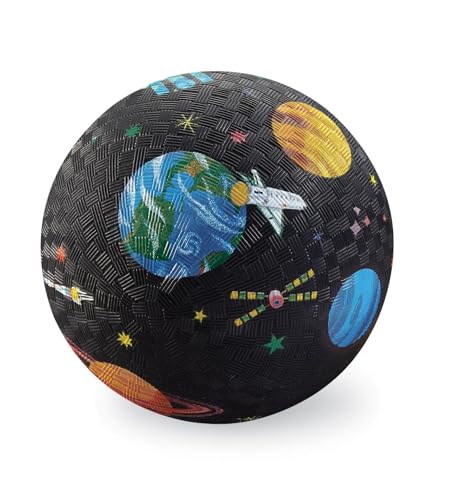 Crocodile Creek 7-Inch Space Exploration Playground Ball - Durable Rubber Kickball for Kids Ages 3+