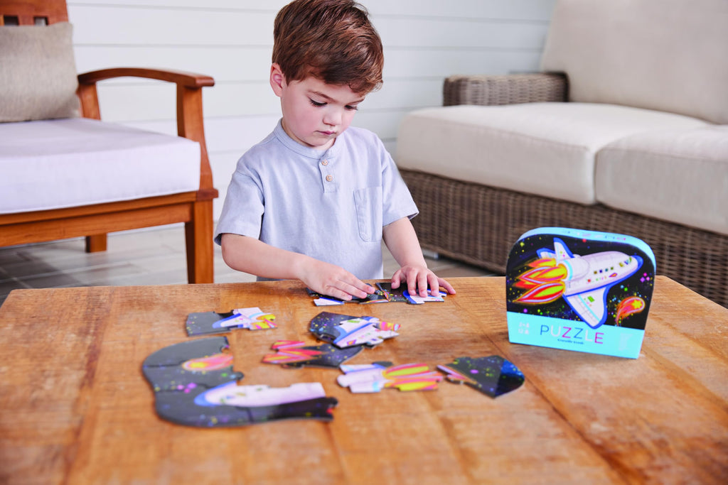 Crocodile Creek Blast Off 12-Piece Mini Jigsaw Puzzle – Floor Puzzle for Toddlers Ages 2–4