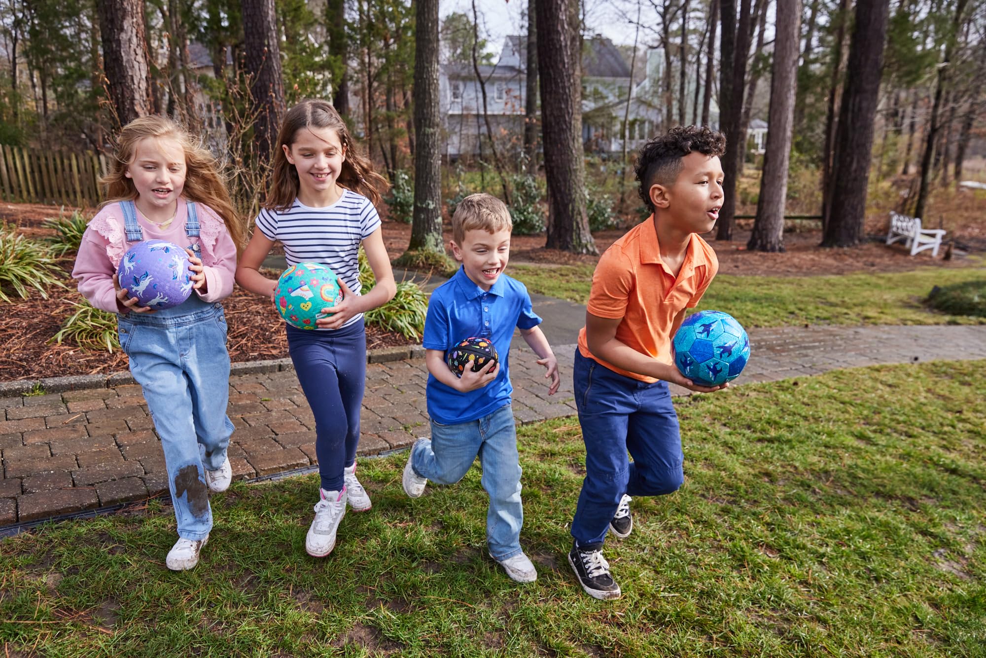 Crocodile Creek Garden Friends Playground Ball – Durable Rubber Ball for Kids 3+