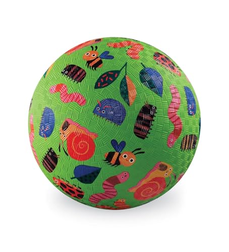 Crocodile Creek Garden Friends Playground Ball – Durable Rubber Ball for Kids 3+