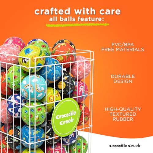 Crocodile Creek Playground Ball – Durable PVC-Free Rubber Ball for Kids Ages 3+ (Fish Design, 5" & 7" Sizes)