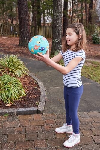 Crocodile Creek Playground Ball – Durable PVC-Free Rubber Ball for Kids Ages 3+ (Fish Design, 5" & 7" Sizes)