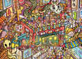 Cross & Glory Metropolitan Mayhem 1000-Piece Puzzle – Cartoon City Scene with Satin Finish, 20x27 Inches