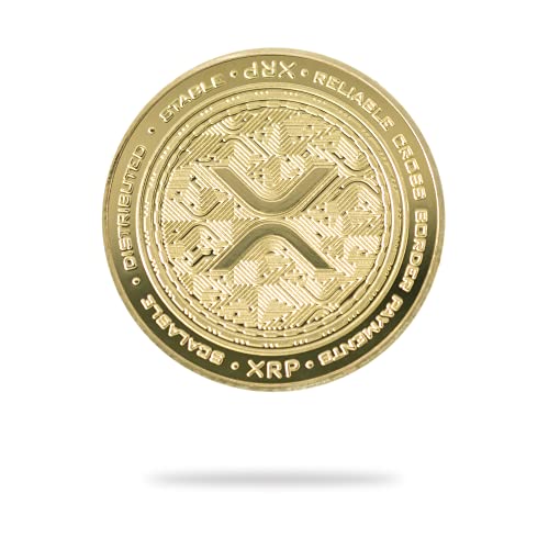 Cryptochips XRP Physical Coin – Commemorative Ripple Crypto Token with Capsule and Stickers