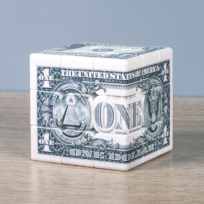 Cuberspeed Dollar Cube 3x3 - US Dollar Bill Speed Cube Puzzle
