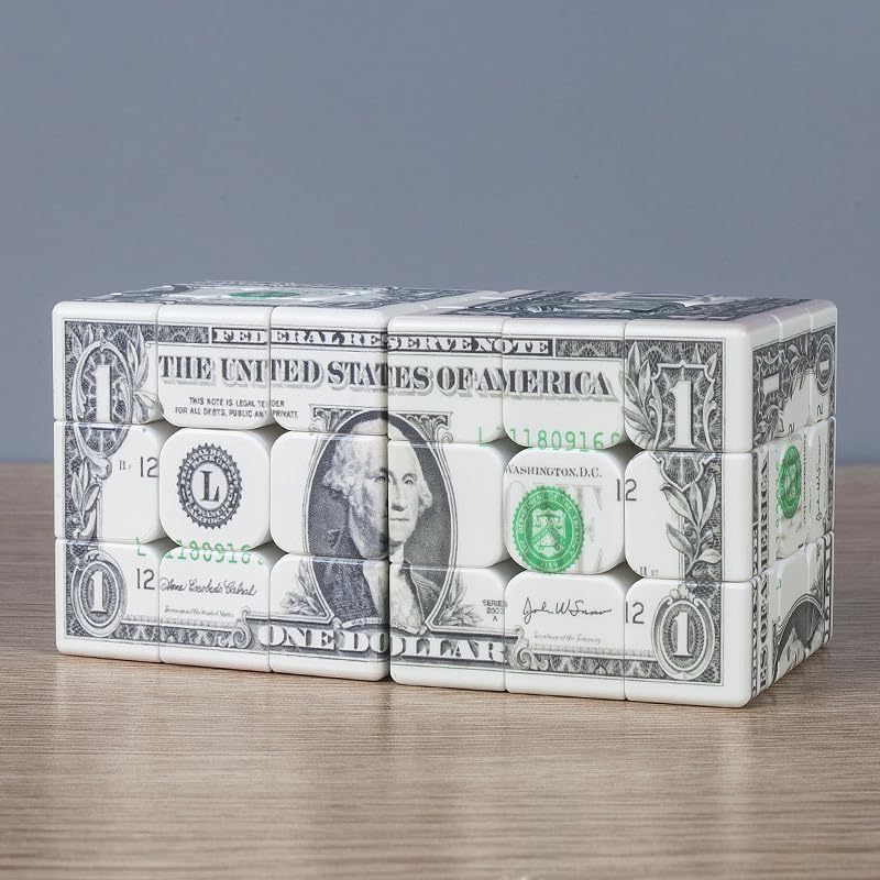 Cuberspeed Dollar Cube 3x3 - US Dollar Bill Speed Cube Puzzle