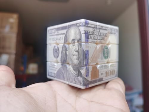 Cuberspeed Hundred Dollar Cube 3x3 Magic Cube US Dollar Bill Speed Cube Puzzle Toy