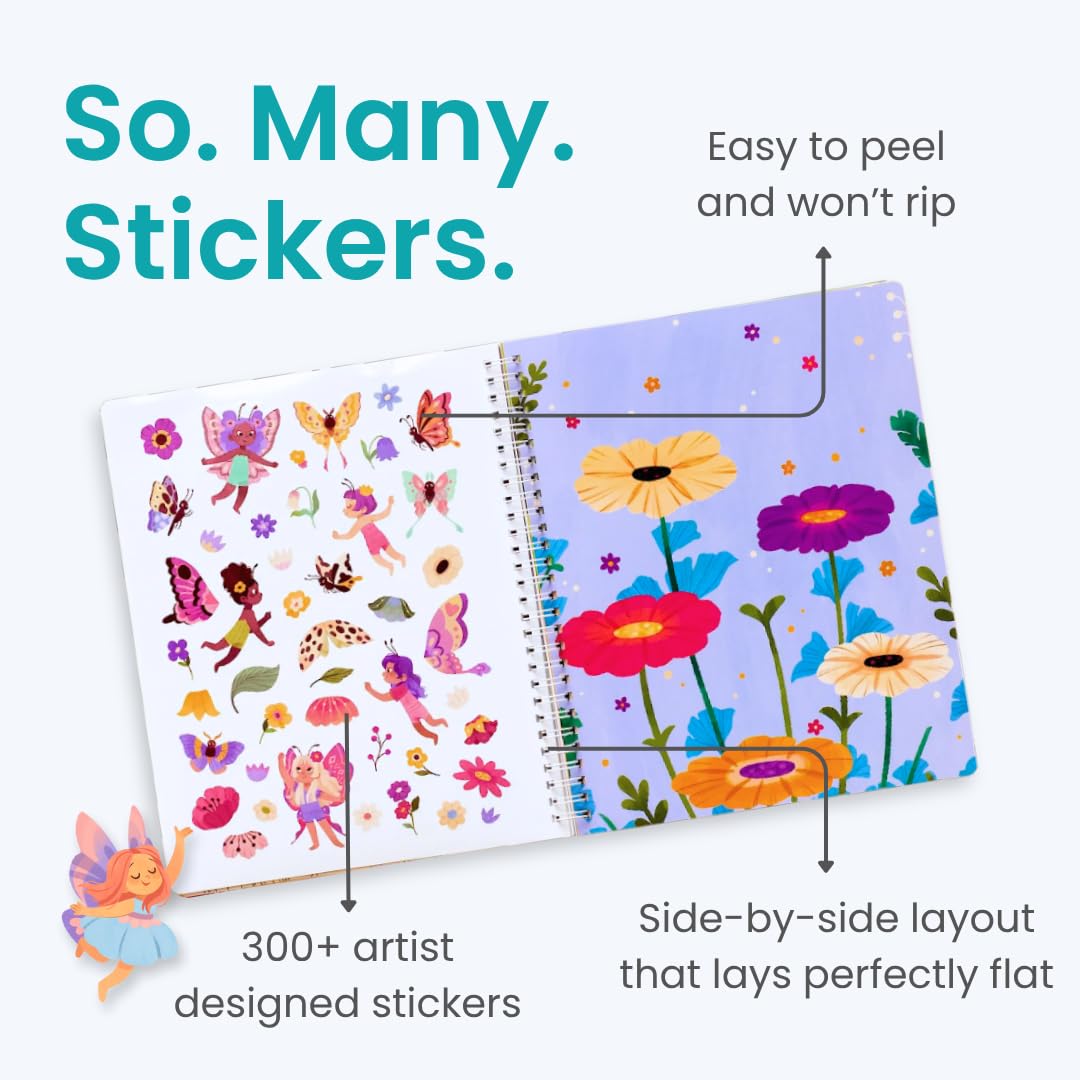 Cupkin Fairies Sticker Book: 300+ Stickers, 8 Scenes & Coloring Pages for Ages 2-8