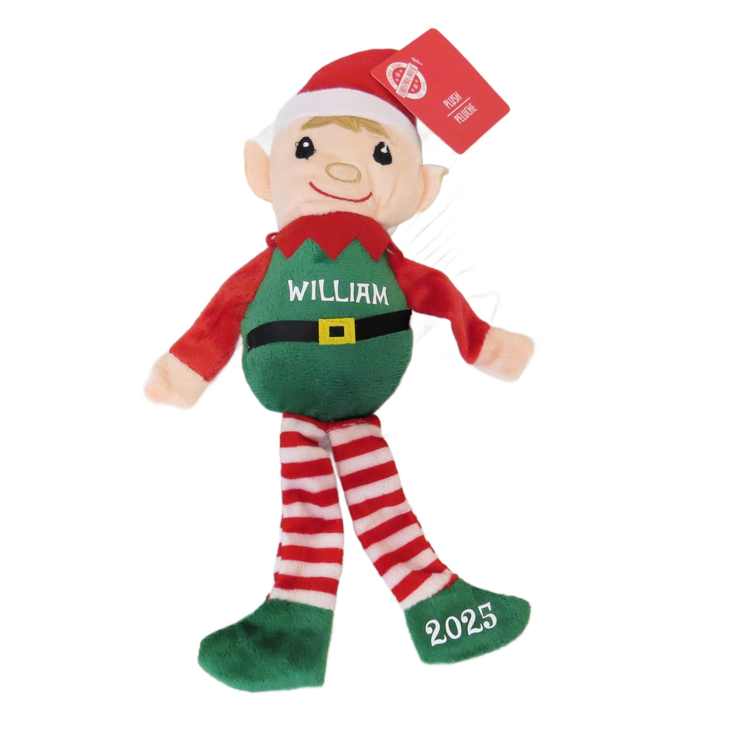 Custom Light Boy Elf Doll – Personalized Christmas Plush Toy 14 Inch Handmade