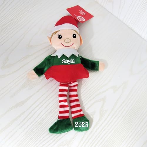 Custom Light Boy Elf Doll – Personalized Christmas Plush Toy 14 Inch Handmade