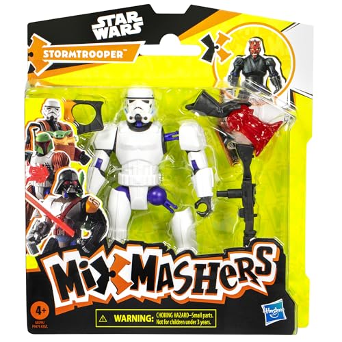 Customizable Stormtrooper Figure with Darth Maul Hand and Blaster – Mix and Combine