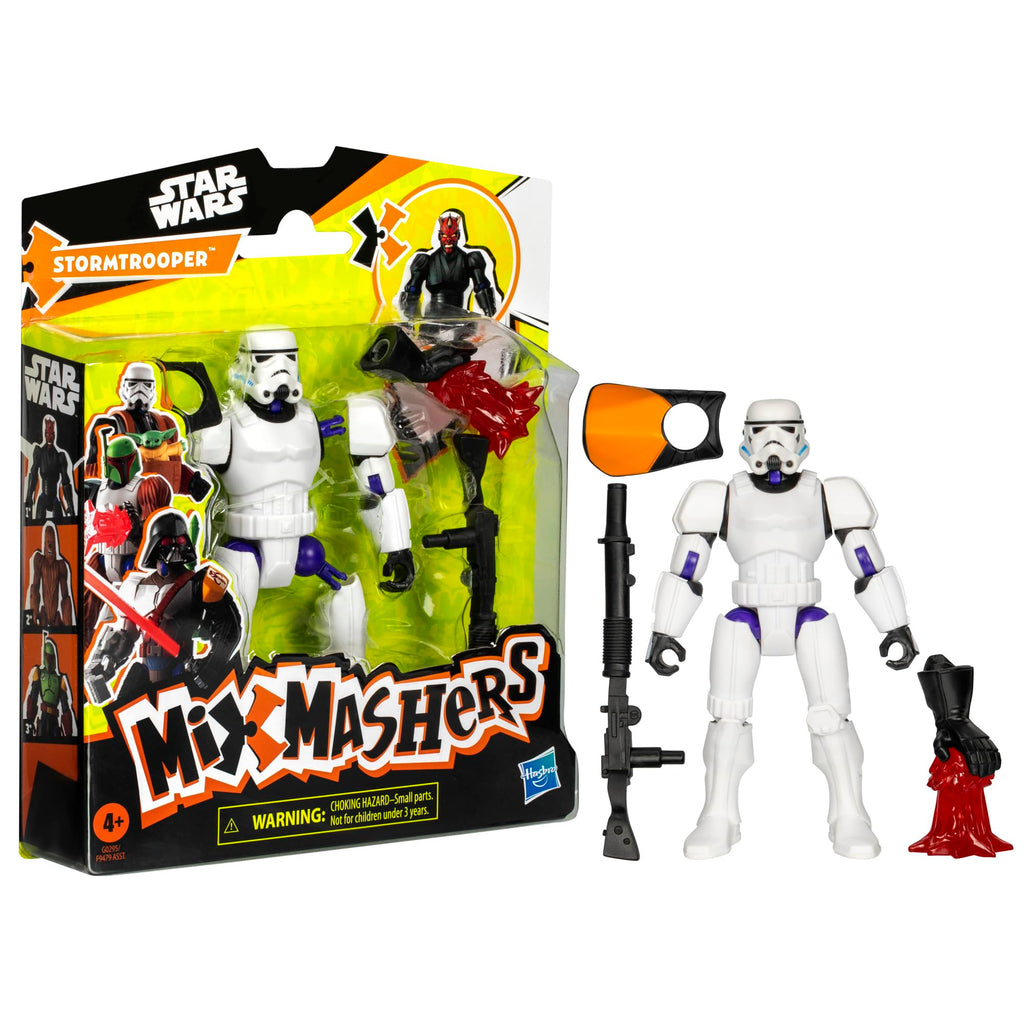 Customizable Stormtrooper Figure with Darth Maul Hand and Blaster – Mix and Combine