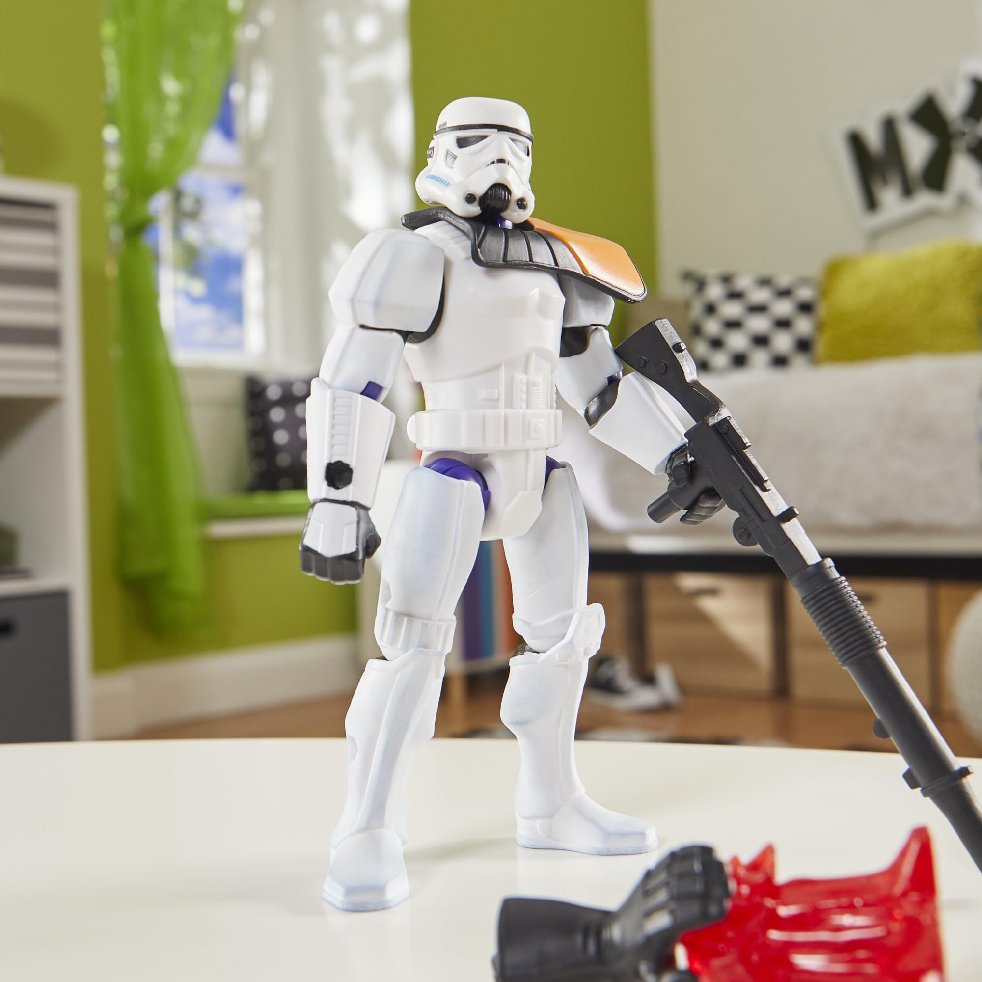 Customizable Stormtrooper Figure with Darth Maul Hand and Blaster – Mix and Combine