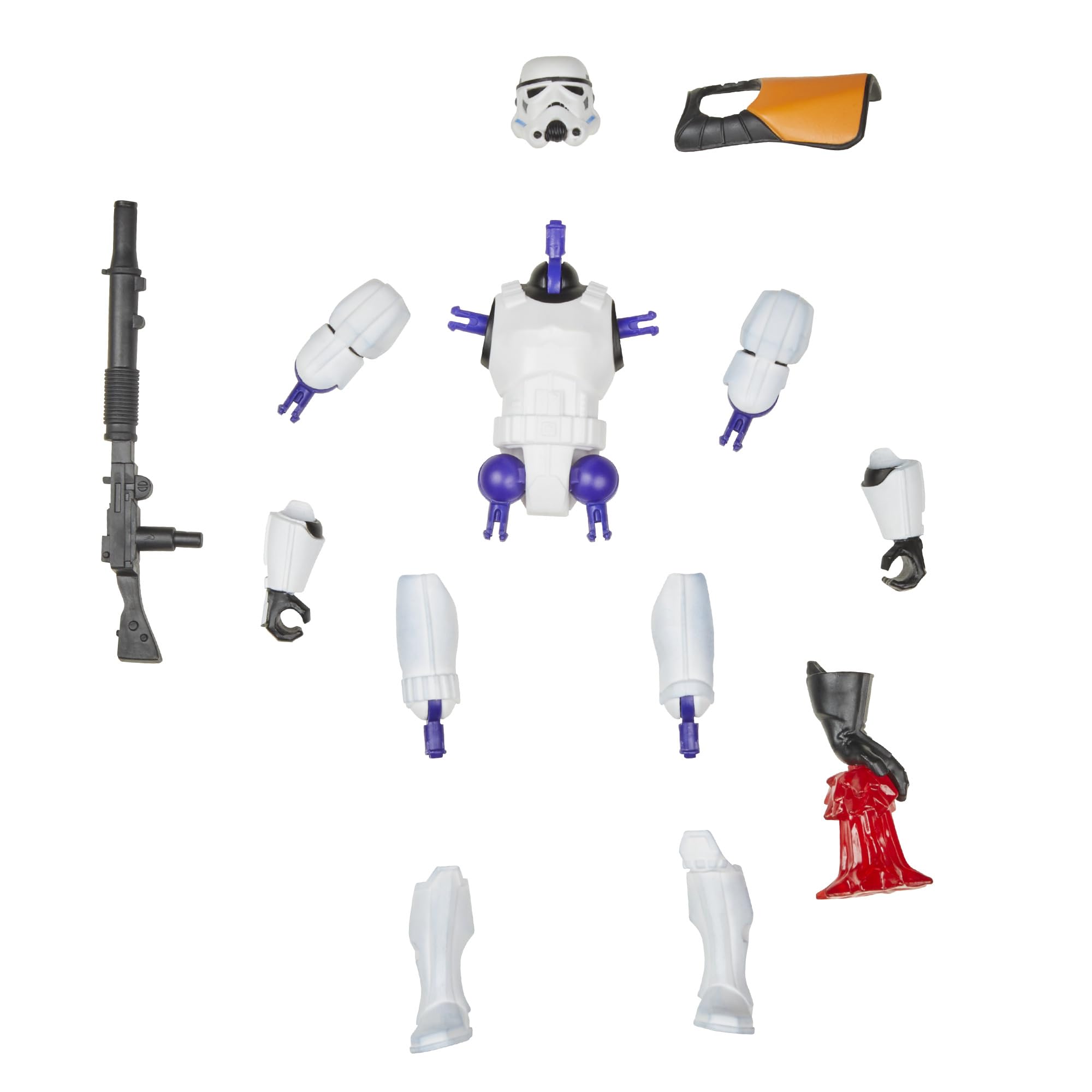 Customizable Stormtrooper Figure with Darth Maul Hand and Blaster – Mix and Combine