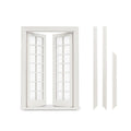 Cutemini 1:12 Scale Dollhouse Window with 28 Panes – White Wooden Miniature Frame for DIY Dollhouse Decor
