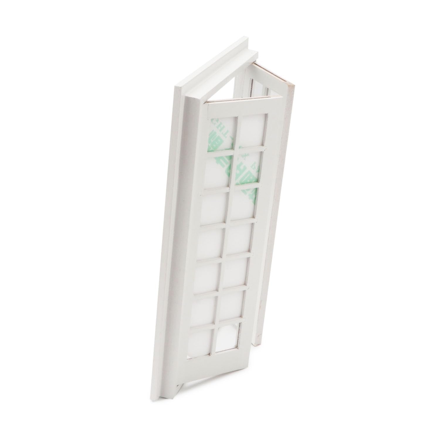 Cutemini 1:12 Scale Dollhouse Window with 28 Panes – White Wooden Miniature Frame for DIY Dollhouse Decor