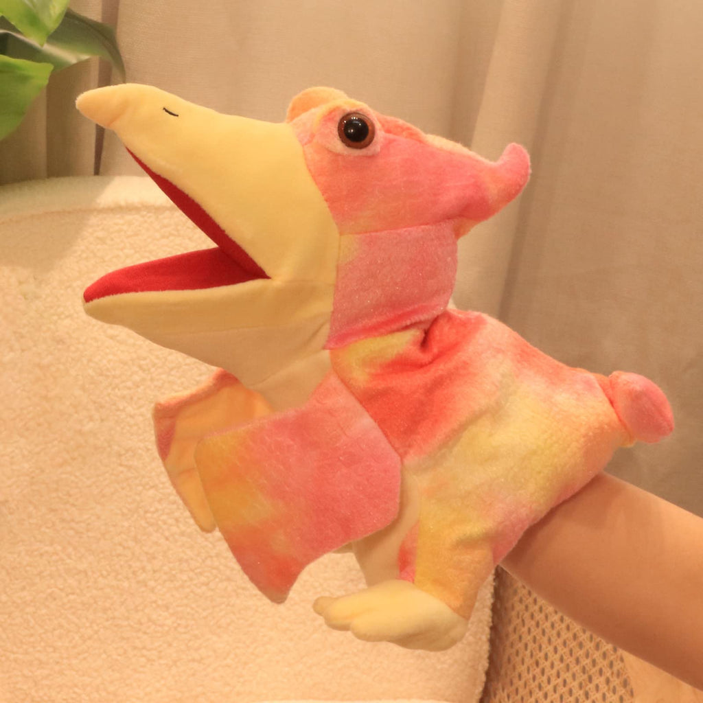 Cuteoy Plush Pterosaurus Hand Puppet - Soft Dinosaur Toy with Movable Mouth for Storytelling and Role Play