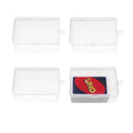 Cwdew 4-Pack Clear Plastic UNO Card Case – Holds 112 Cards, Snap Closure, Travel Storage Box