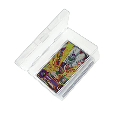 Cwdew 4-Pack Clear Plastic UNO Card Case – Holds 112 Cards, Snap Closure, Travel Storage Box