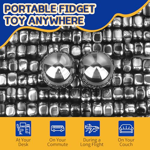 Cybemaga Magnetic Putty Set with Ferrite Stones & Magnet Balls – Fidget Desk Toy for Adults