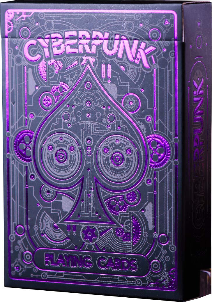 Cyberpunk Purple Playing Cards – Futuristic Casino-Grade Deck with Tutorial E-Book