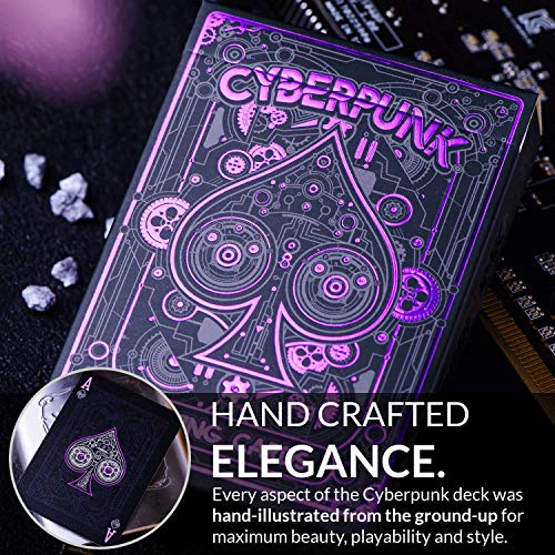 Cyberpunk Purple Playing Cards – Futuristic Casino-Grade Deck with Tutorial E-Book