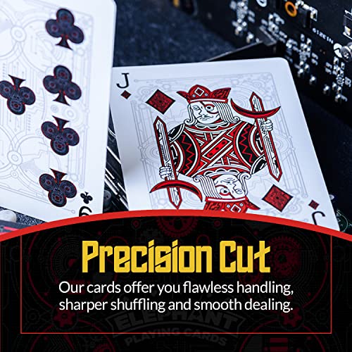 Cyberpunk Red Playing Cards – Hand-Drawn Futuristic Deck with E-Book, Poker Size 2.5" x 3.5"