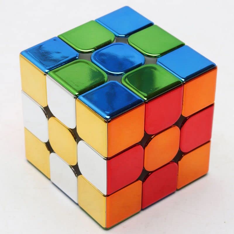 Cyclone Boys Metallic 3x3 Speed Cube – Glossy Reflective Stickerless Puzzle
