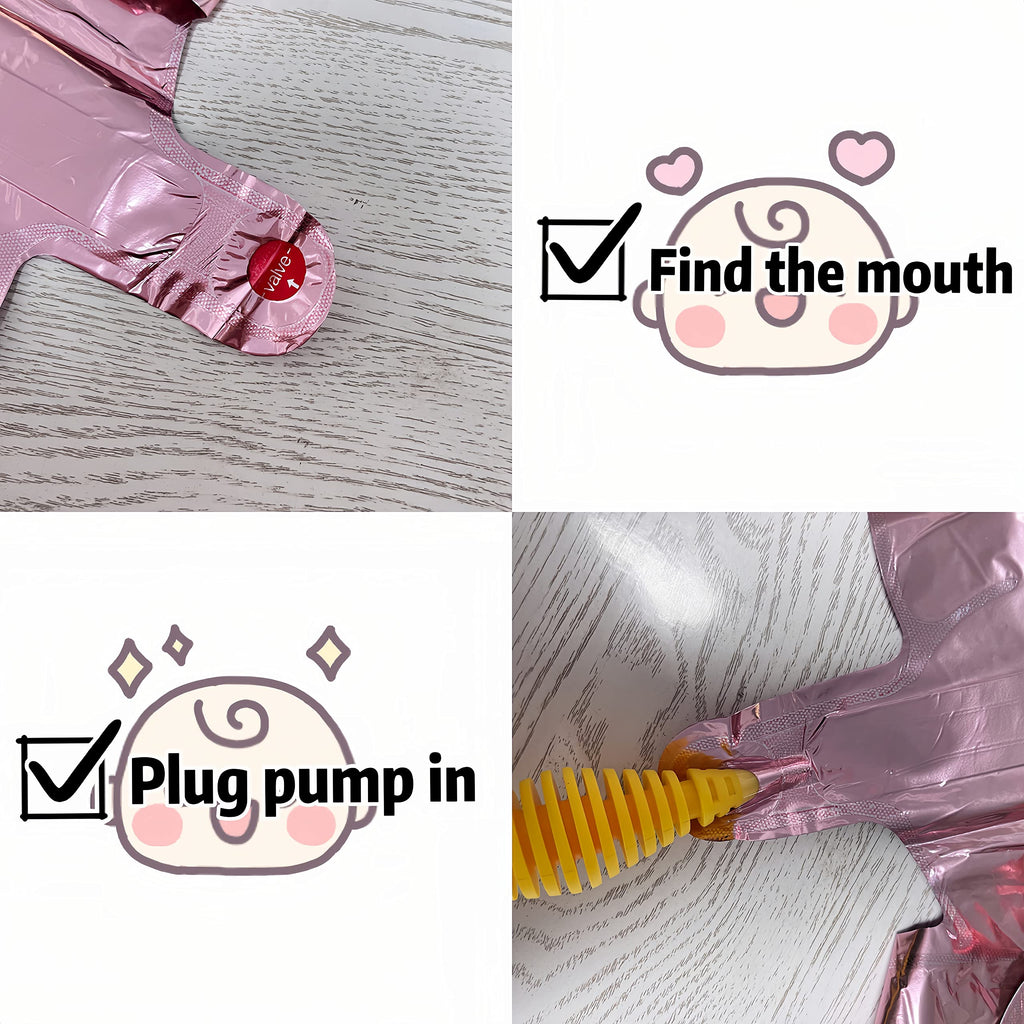 CYMYLAR 8-Piece Astronaut Rocket Balloon Set for Girls - Pink Purple Space Theme Birthday Party Decorations