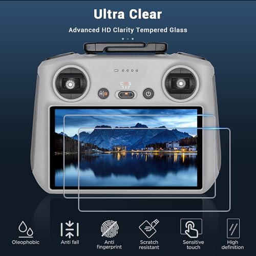 CYNOVA Screen Protector for DJI RC/RC2 – Auto Alignment Kit, 9H Tempered Glass, 2.5D Edges