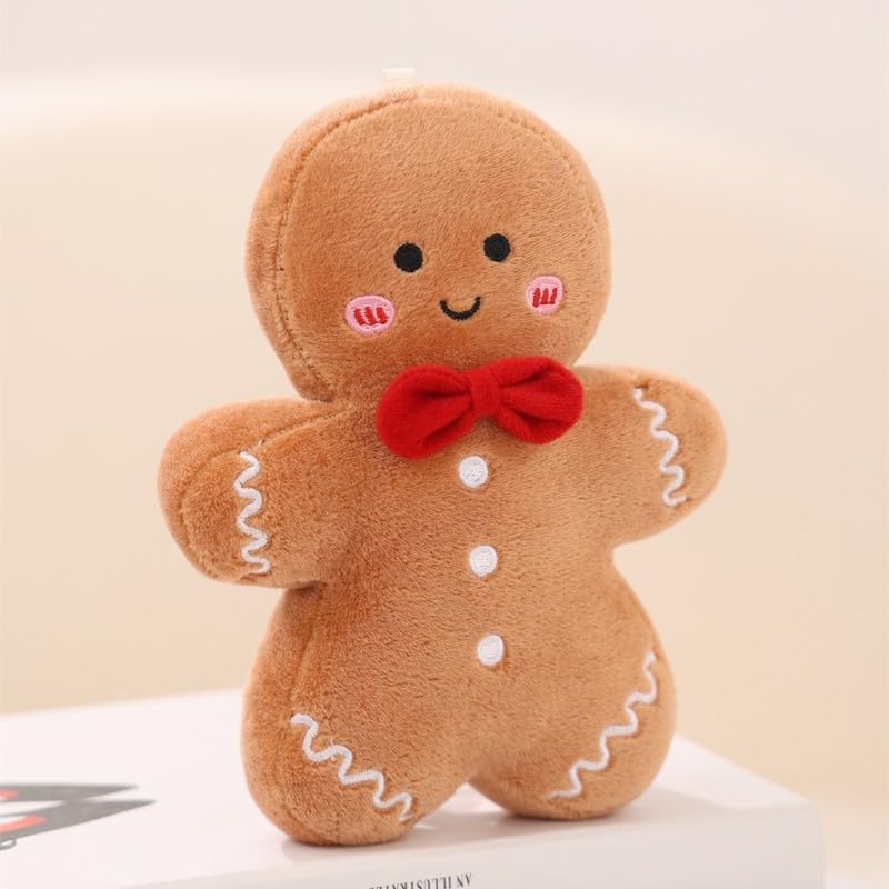 Cyprinus Carpio 15.75-Inch Gingerbread Man Plush Pillow – Soft Polyester Throw Cushion for Christmas Decor