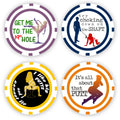 DA VINCI 11.5g Poker Chip Golf Ball Markers – Collection of Casino-Size Chips