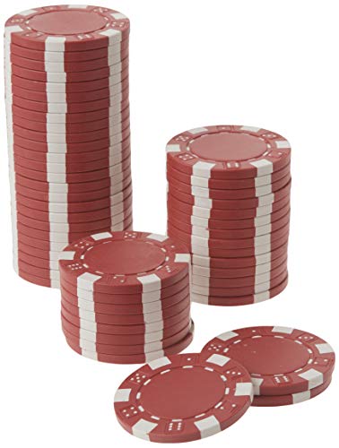 DA VINCI 50 Dice Striped Clay Composite Poker Chips – 11.5 Grams, Choose from 11 Colors