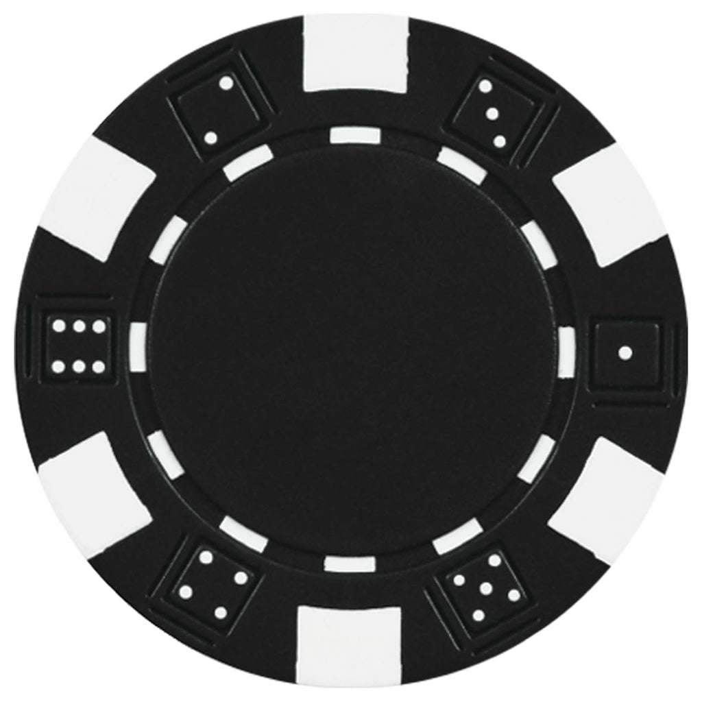 DA VINCI 50-Pack Clay Composite Dice Striped Poker Chips – 11.5 Gram, 11 Color Options