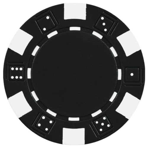 DA VINCI 50-Pack Clay Composite Dice Striped Poker Chips – 11.5 Gram, 11 Color Options