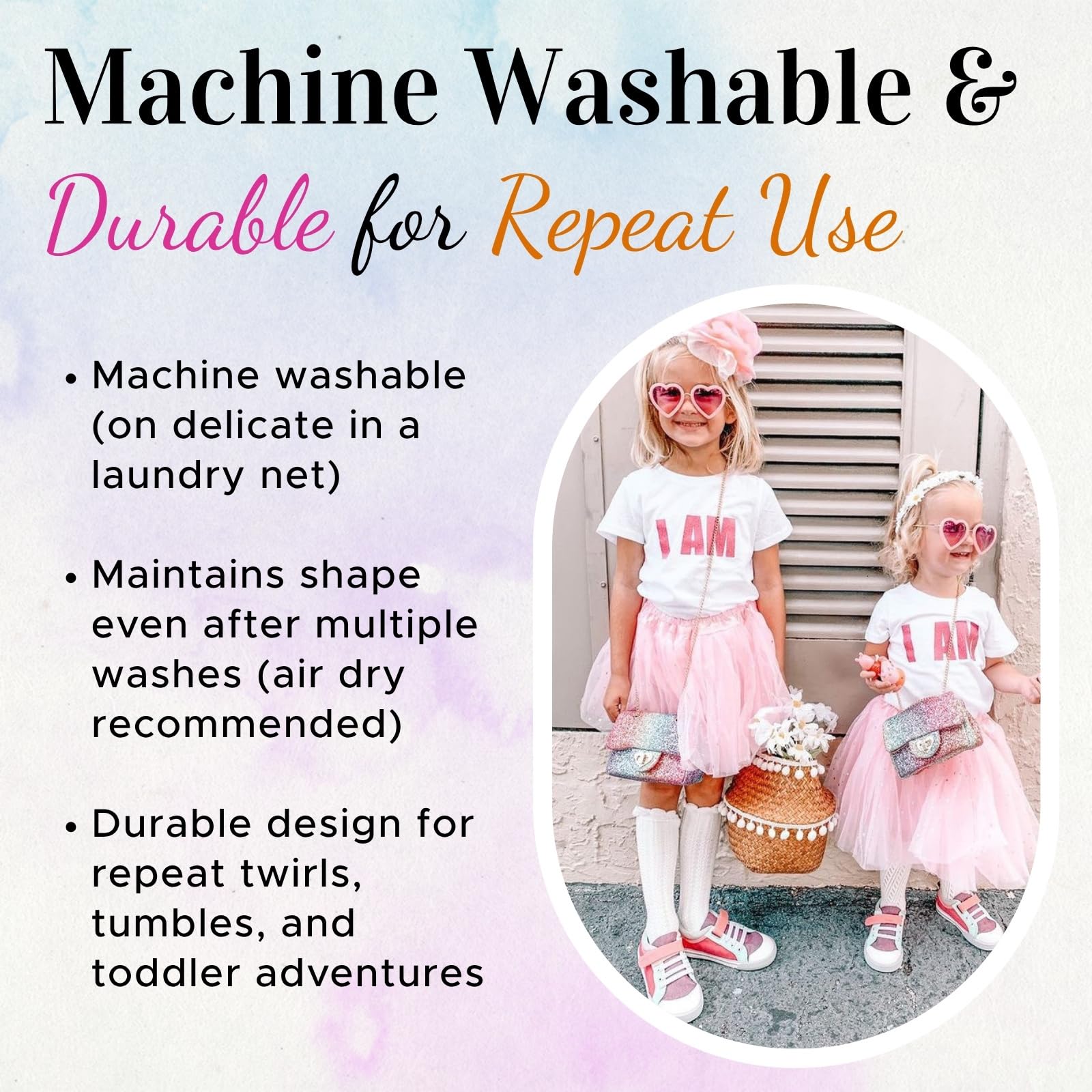 Dancina Tutu Skirt for Girls – Ages 0M to 13Y, Fluffy Tulle with Soft Elastic Waist