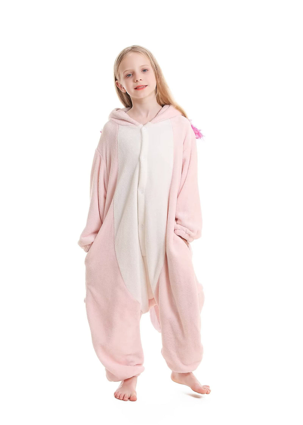 DarkCom Kids Animal Onesie – Axolotl Cosplay Halloween Costume & Christmas Pajamas
