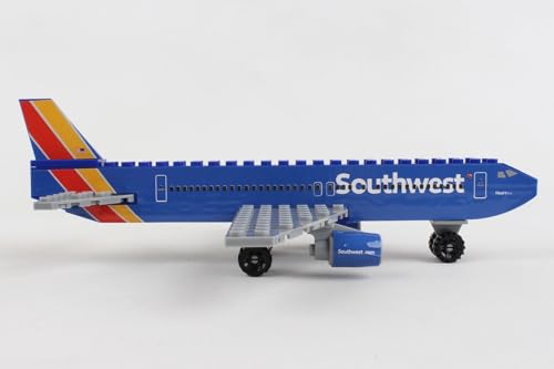 Daron 55-Piece Southwest Heart Livery Building Block Set – Airplane Construction Toy for Kids Ages 5 and Up