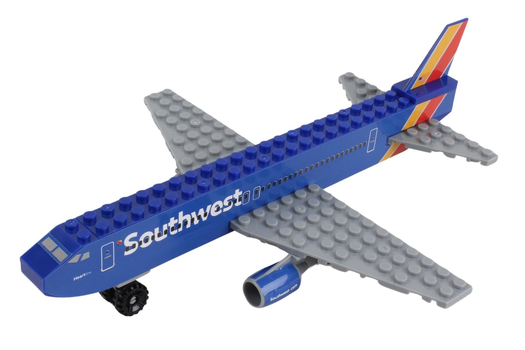 Daron 55-Piece Southwest Heart Livery Building Block Set – Airplane Construction Toy for Kids Ages 5 and Up
