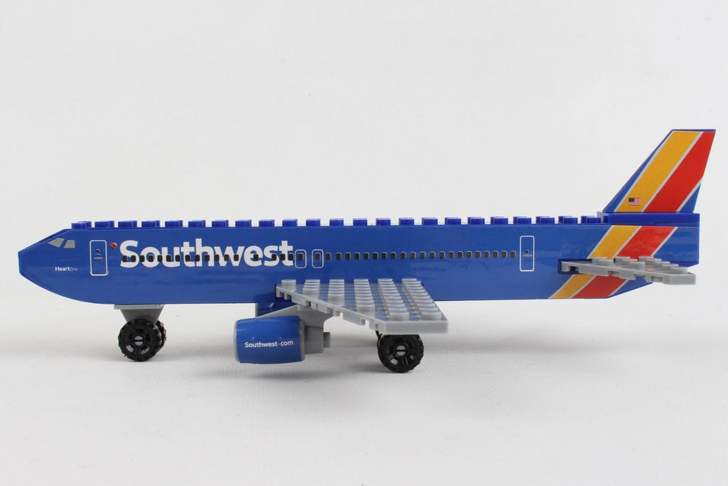 Daron 55-Piece Southwest Heart Livery Building Block Set – Airplane Construction Toy for Kids Ages 5 and Up