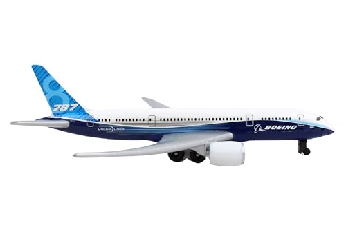 Daron Boeing 787 Die-Cast Metal Airplane Model – 5.75-Inch Toy with Rolling Wheels, Ages 3+