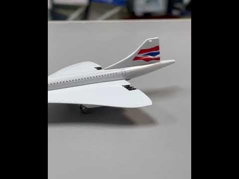 Daron British Airways Concorde Die-Cast Toy Plane, 5.75-Inch, White