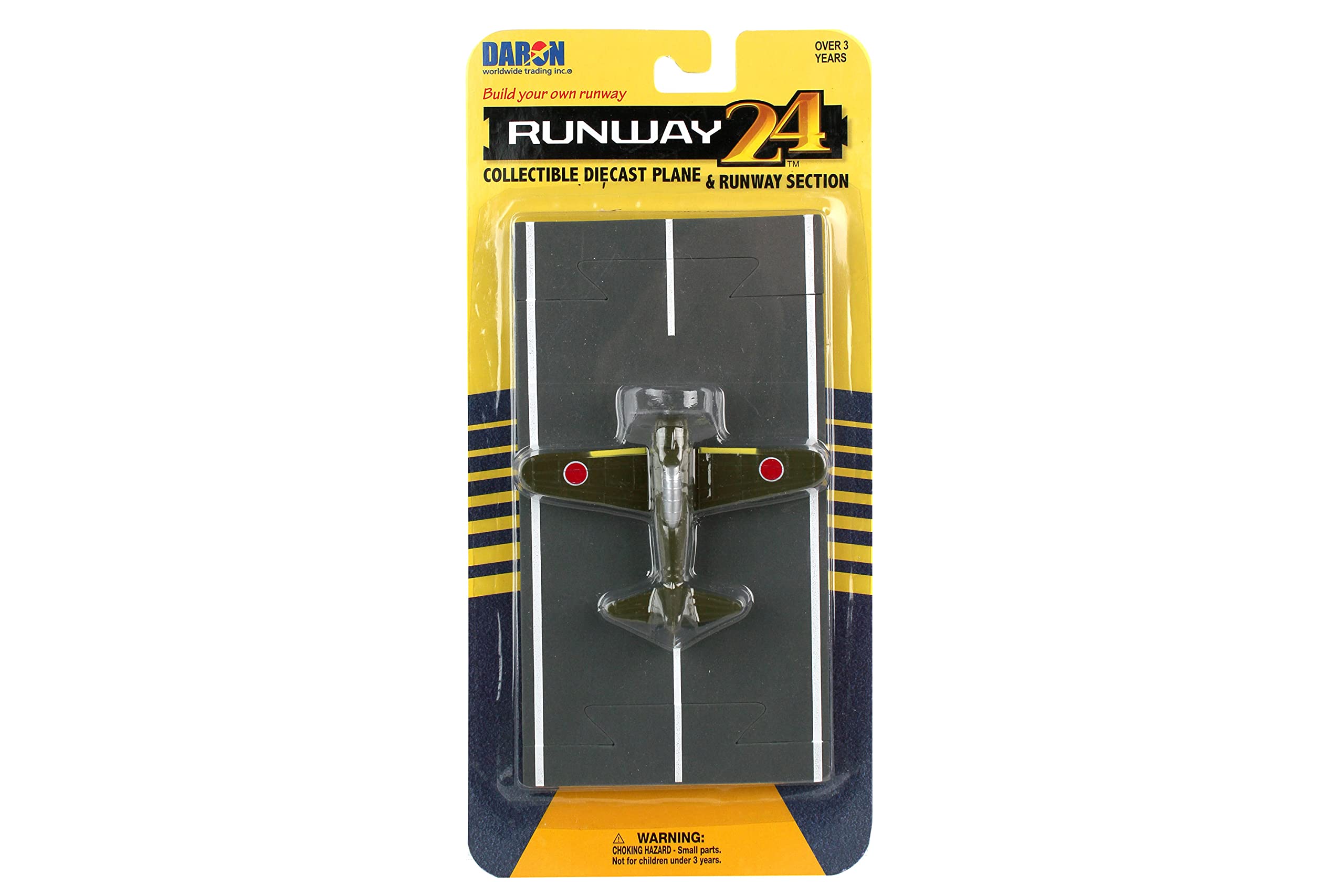 Daron Runway24 Japanese Zero Die-Cast Airplane with Connectable Runway Section