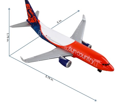 Daron Sun Country Airlines Die-Cast Plane - 5.5 Inch Toy Airplane for Kids Ages 3+