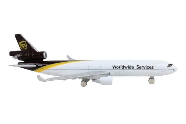 Daron UPS MD-11 Die-Cast Metal Toy Airplane – 5.75-Inch Model with Rolling Wheels for Kids Ages 3+