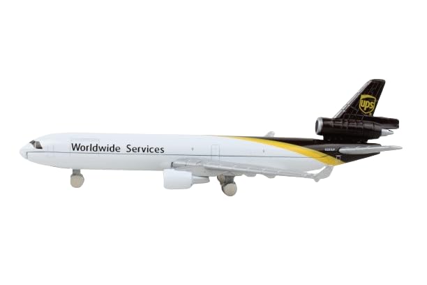 Daron UPS MD-11 Die-Cast Metal Toy Airplane – 5.75-Inch Model with Rolling Wheels for Kids Ages 3+