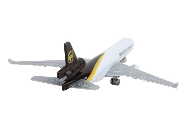 Daron UPS MD-11 Die-Cast Metal Toy Airplane – 5.75-Inch Model with Rolling Wheels for Kids Ages 3+