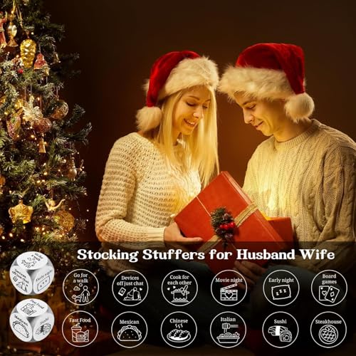 Date Night Decision Dice: Funny Food & Movie Dice for Couples, 10th Tin Anniversary Gift