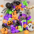 DBKL 159-Piece Halloween Balloon Garland Arch Kit – Ghost Pumpkin Foil, Confetti & Latex Balloons for Party Decor