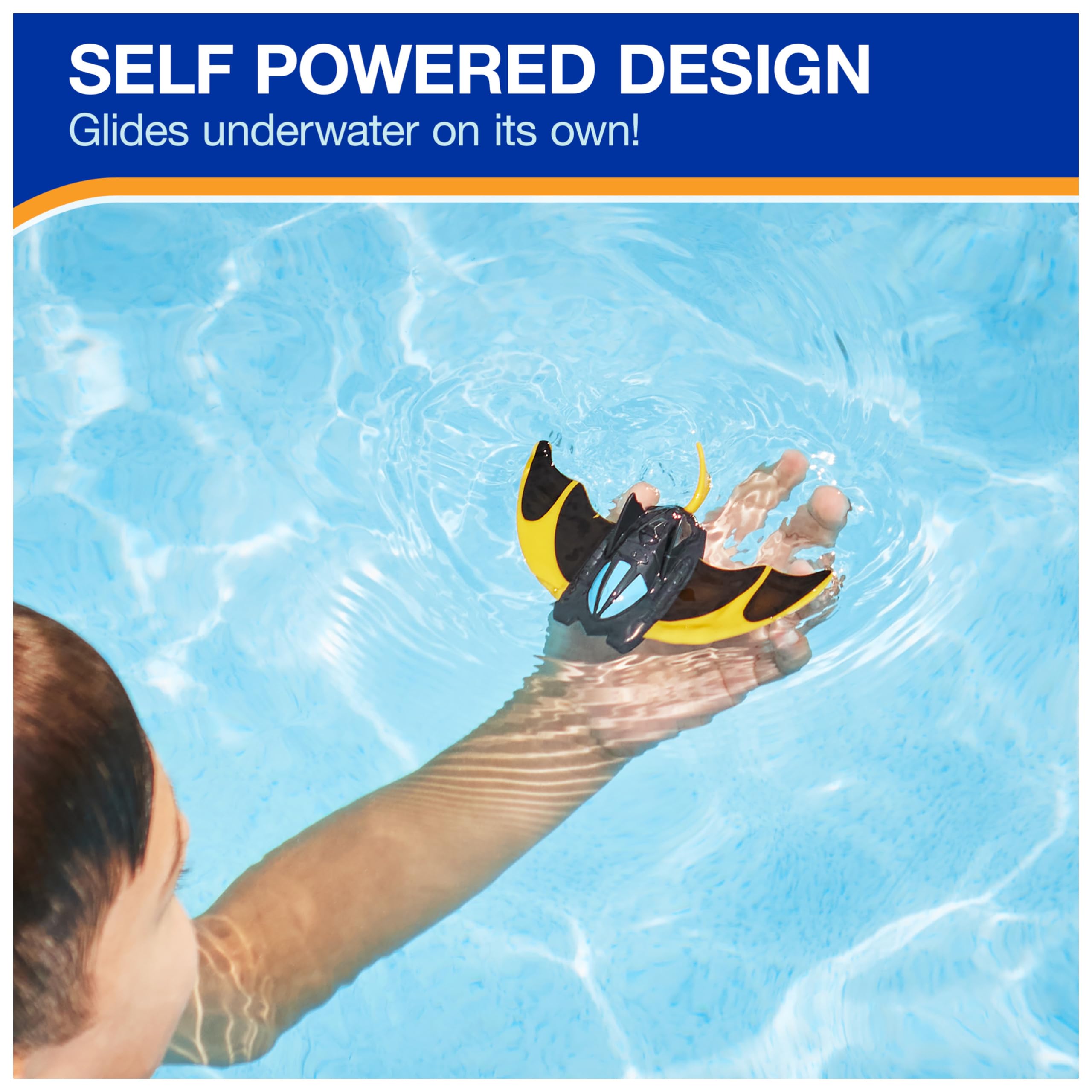 DC Batman Zoom-A-Rays Pool Toys – 2-Pack Self-Powered Underwater Gliders for Kids 5+